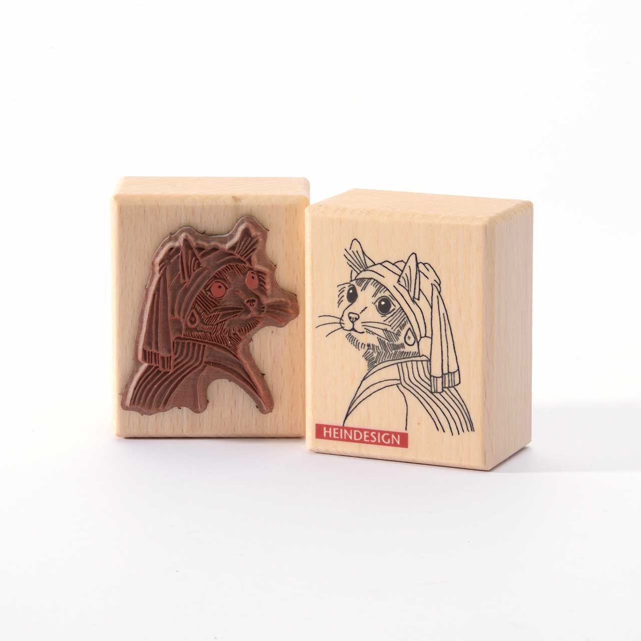 Motivstempel Titel: Katharina Katze mit Perlenohrring
