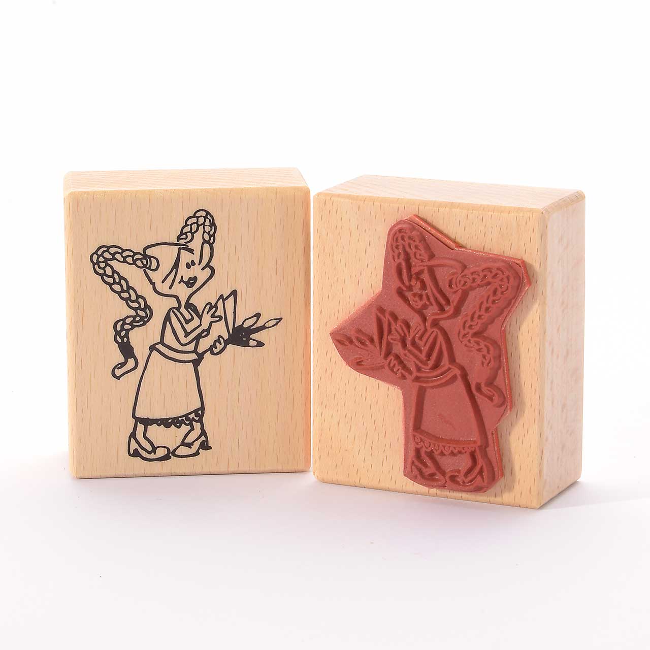Motivstempel Titel: Rapunzel mit Stift und Pinsel