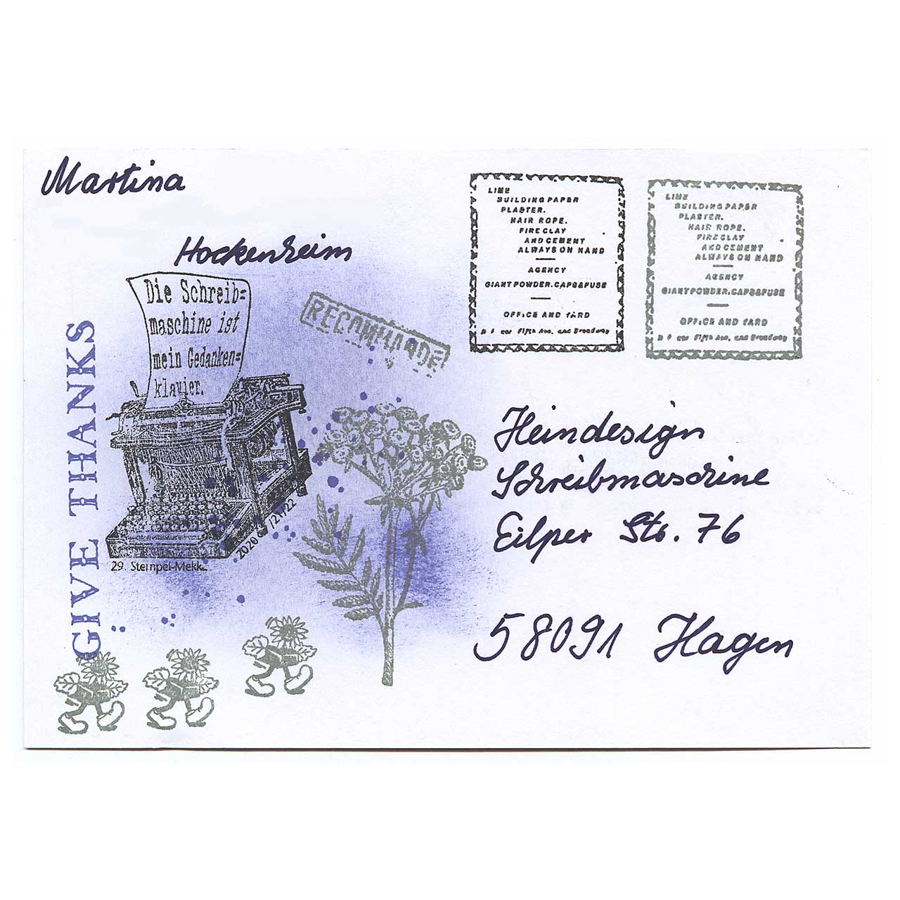 Die Schreibmaschine III gestaltet von Martina aus Hockenheim