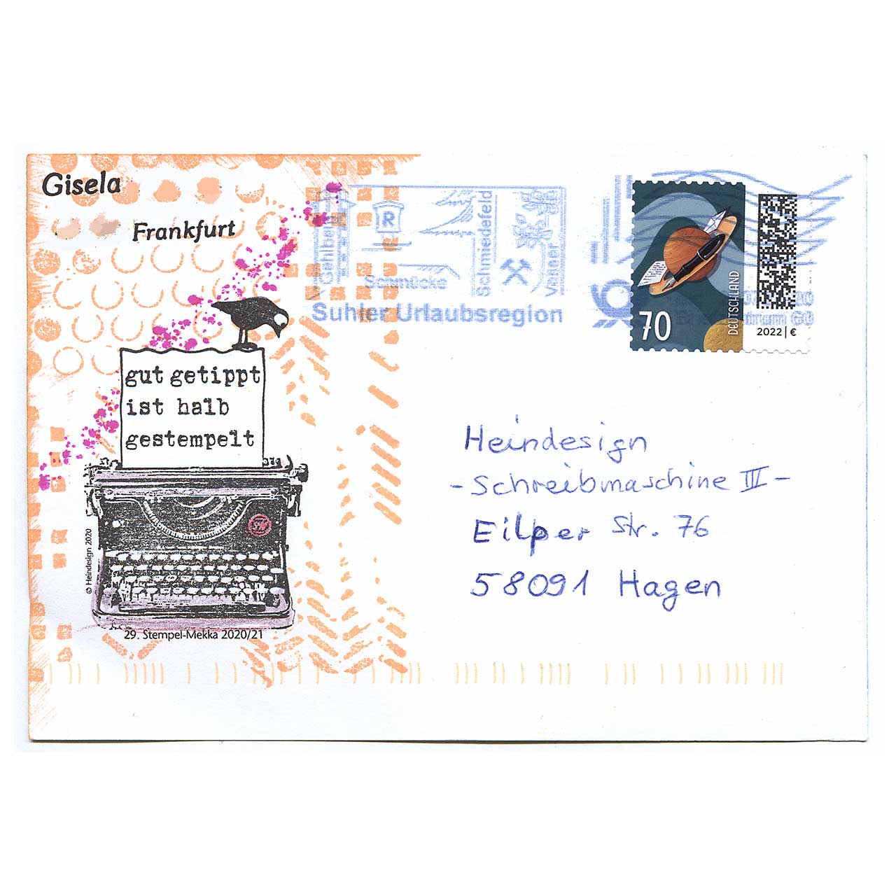 Die Schreibmaschine III gestaltet von Gisela aus Frankfurt