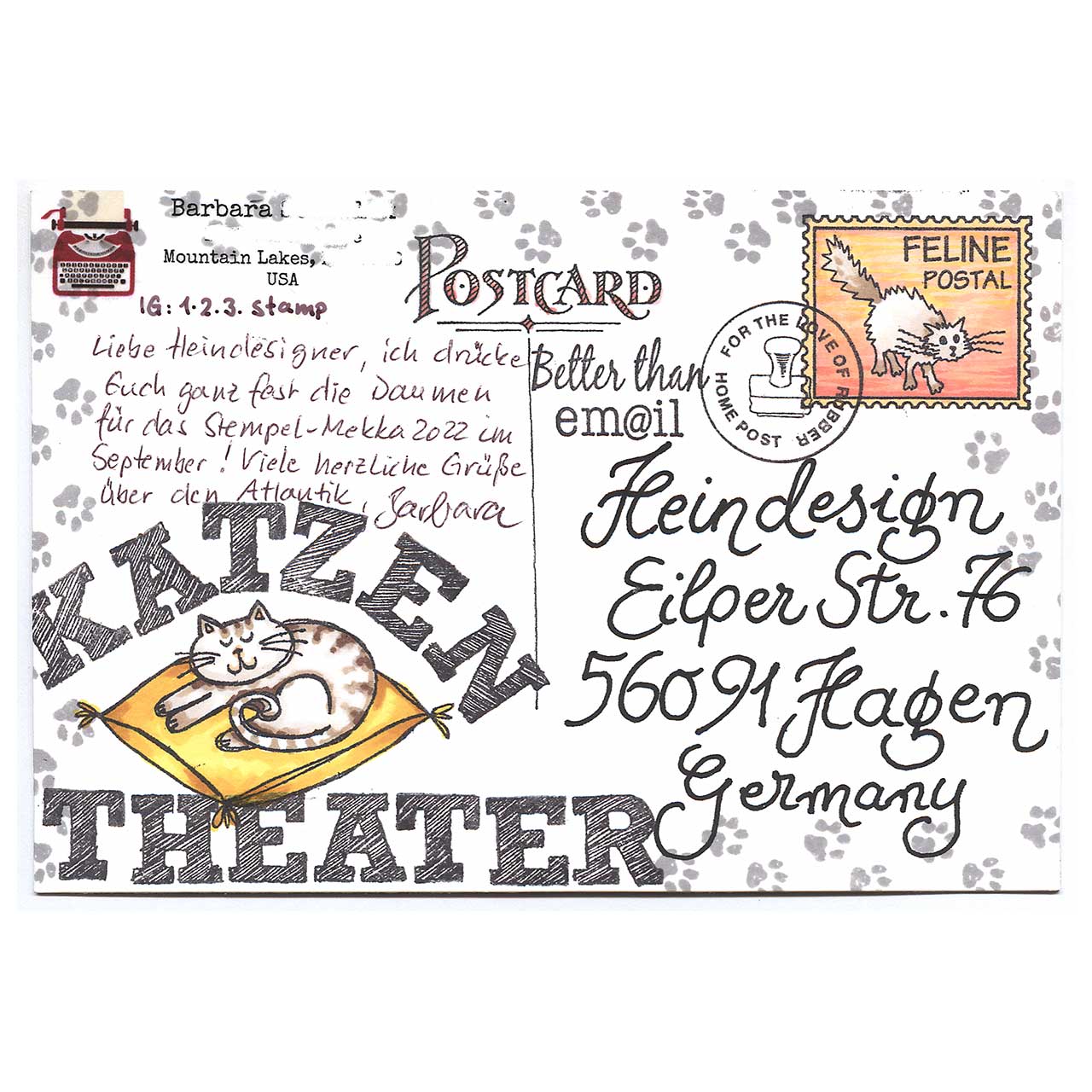 Katzentheater gestaltet von Barbara aus Mountain Lakes