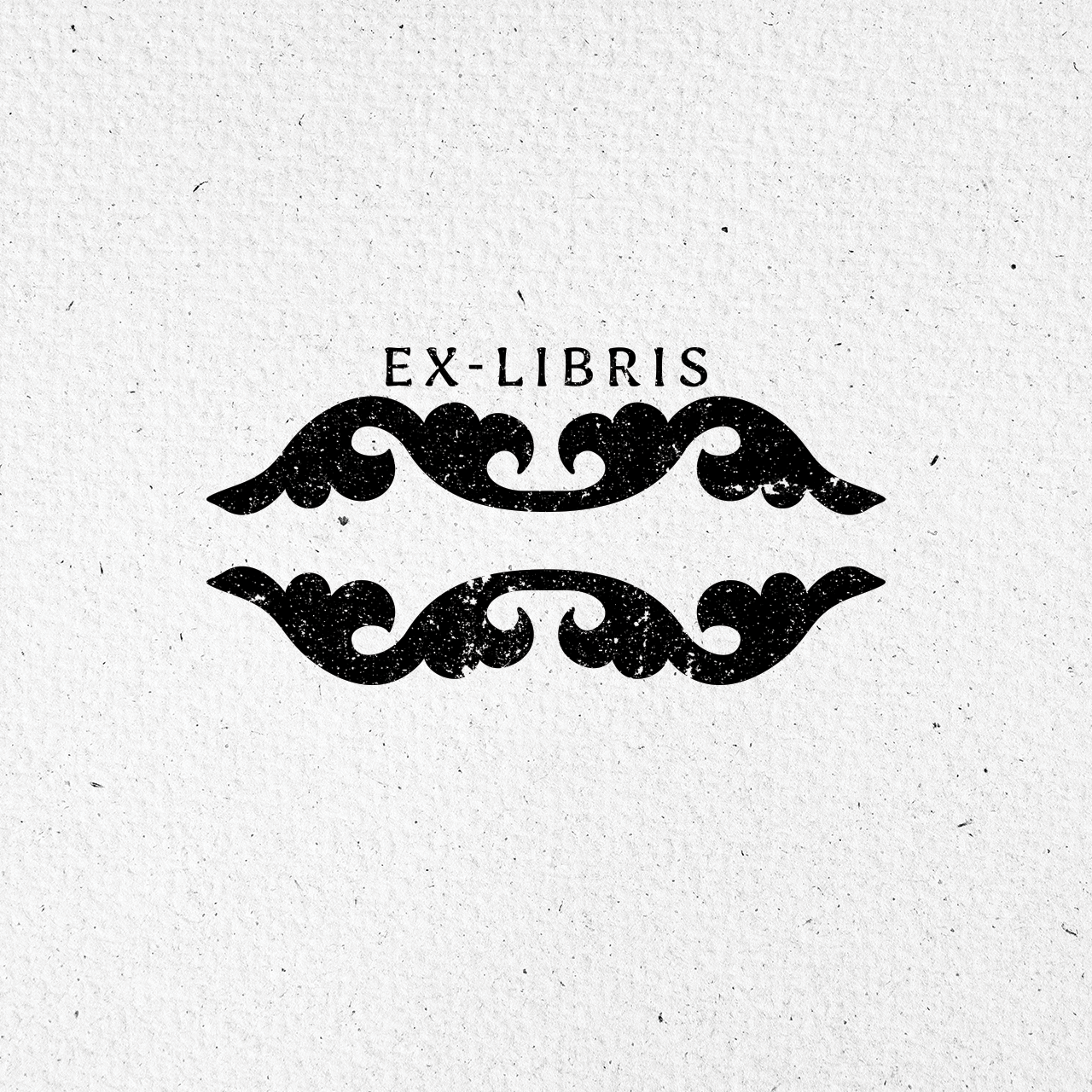Motivstempel Titel: Igrika Exlibris · Ornament gespiegelt