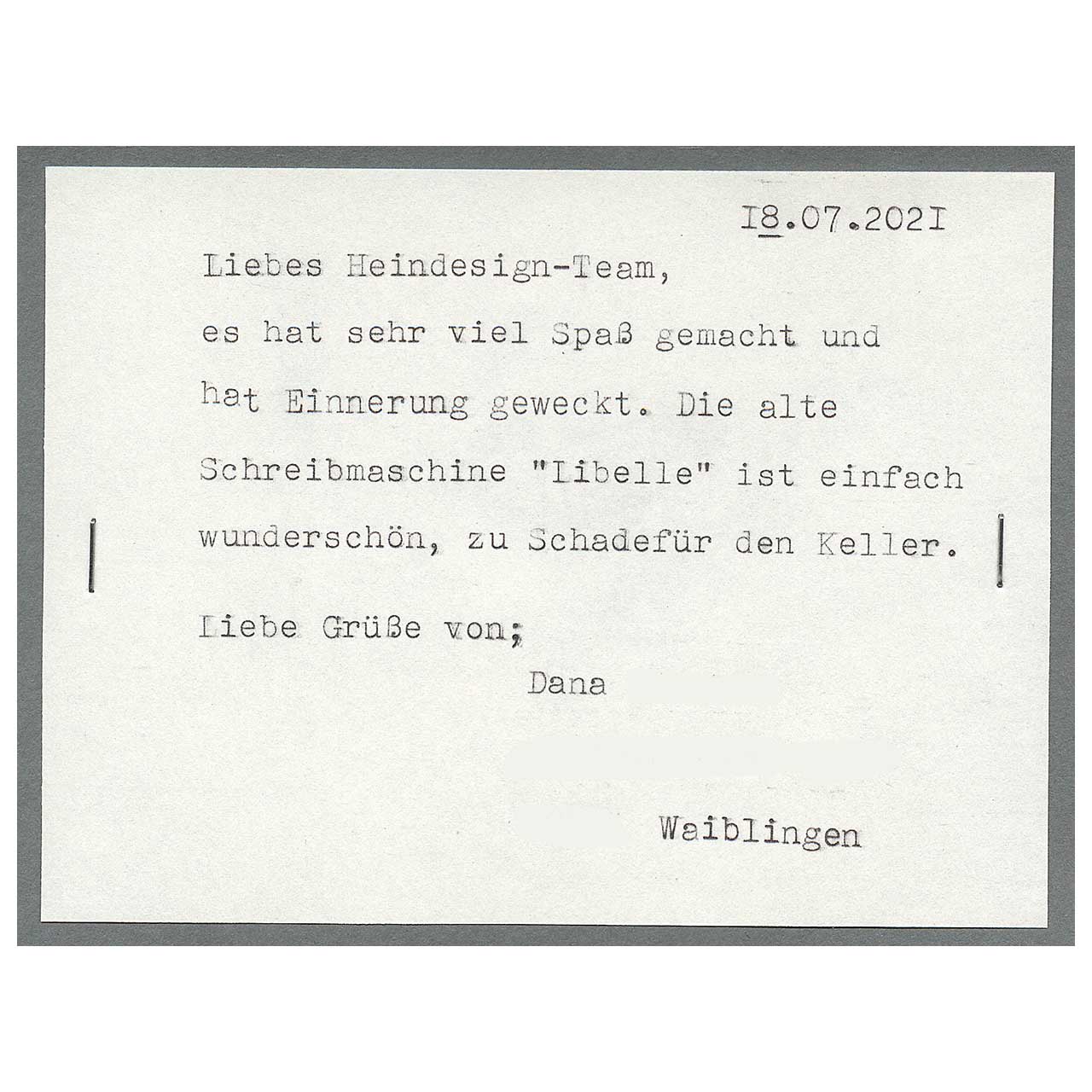 Die Schreibmaschine II gestaltet von Dana aus Waiblingen