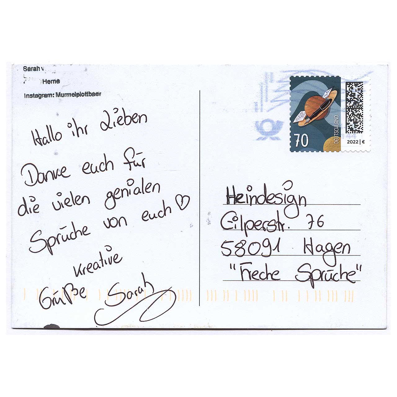 Freche Sprüche gestaltet von Sarah aus Herne