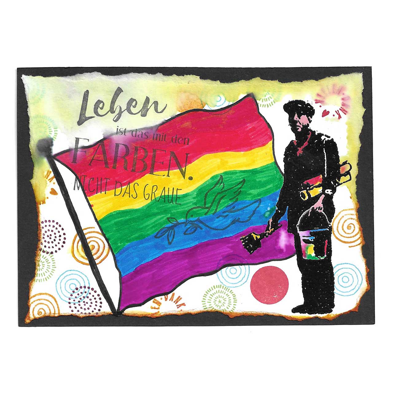 Stempeln ist bunt