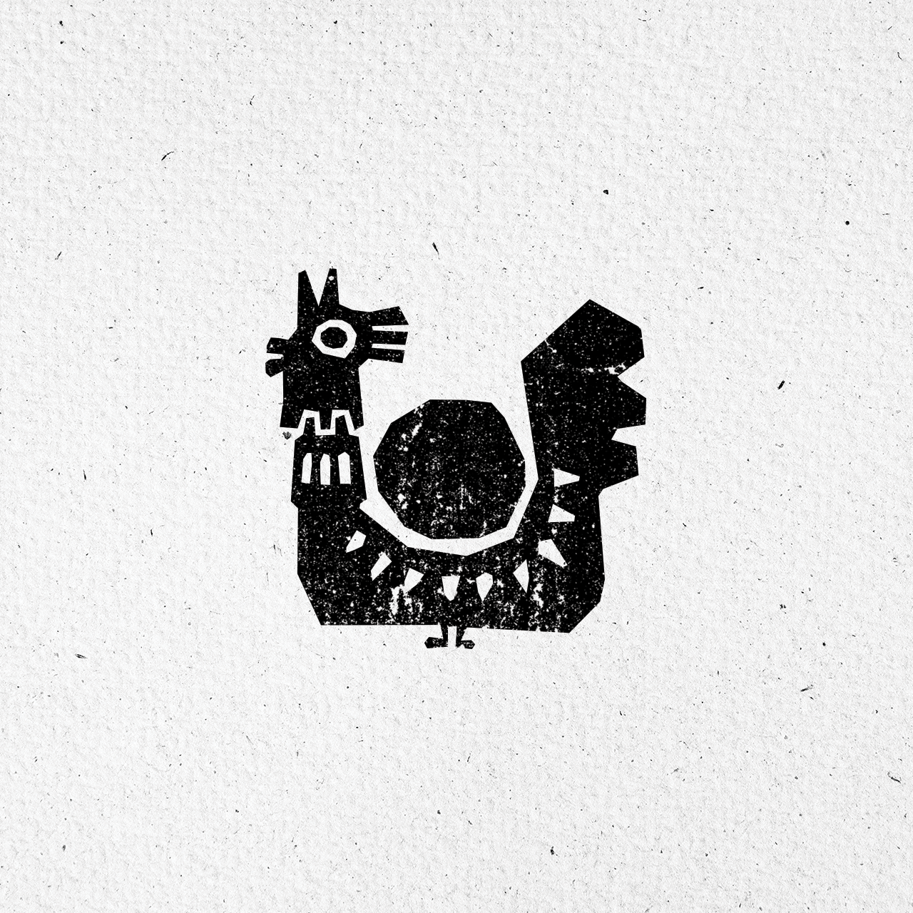 Motivstempel Titel: Igrika Folk · Der Hahn