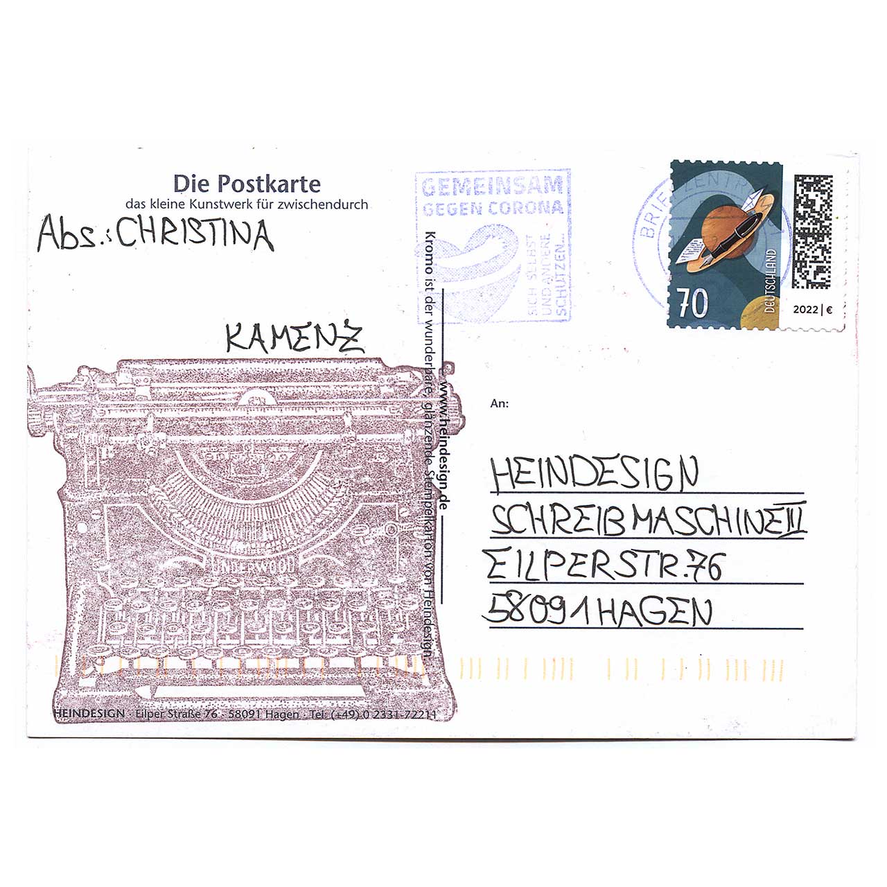 Die Schreibmaschine III gestaltet von Christina aus Kamenz