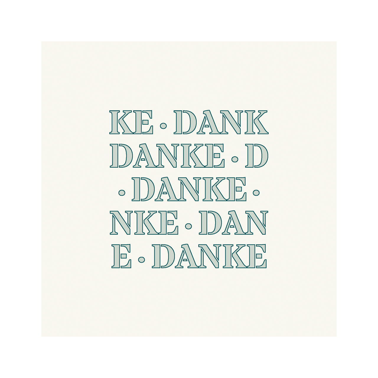 Grafische Schablonen - Danke