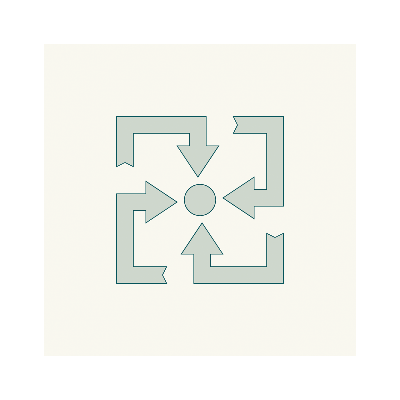 Grafische Schablonen - Zum Zentrum (80 x 80 mm)