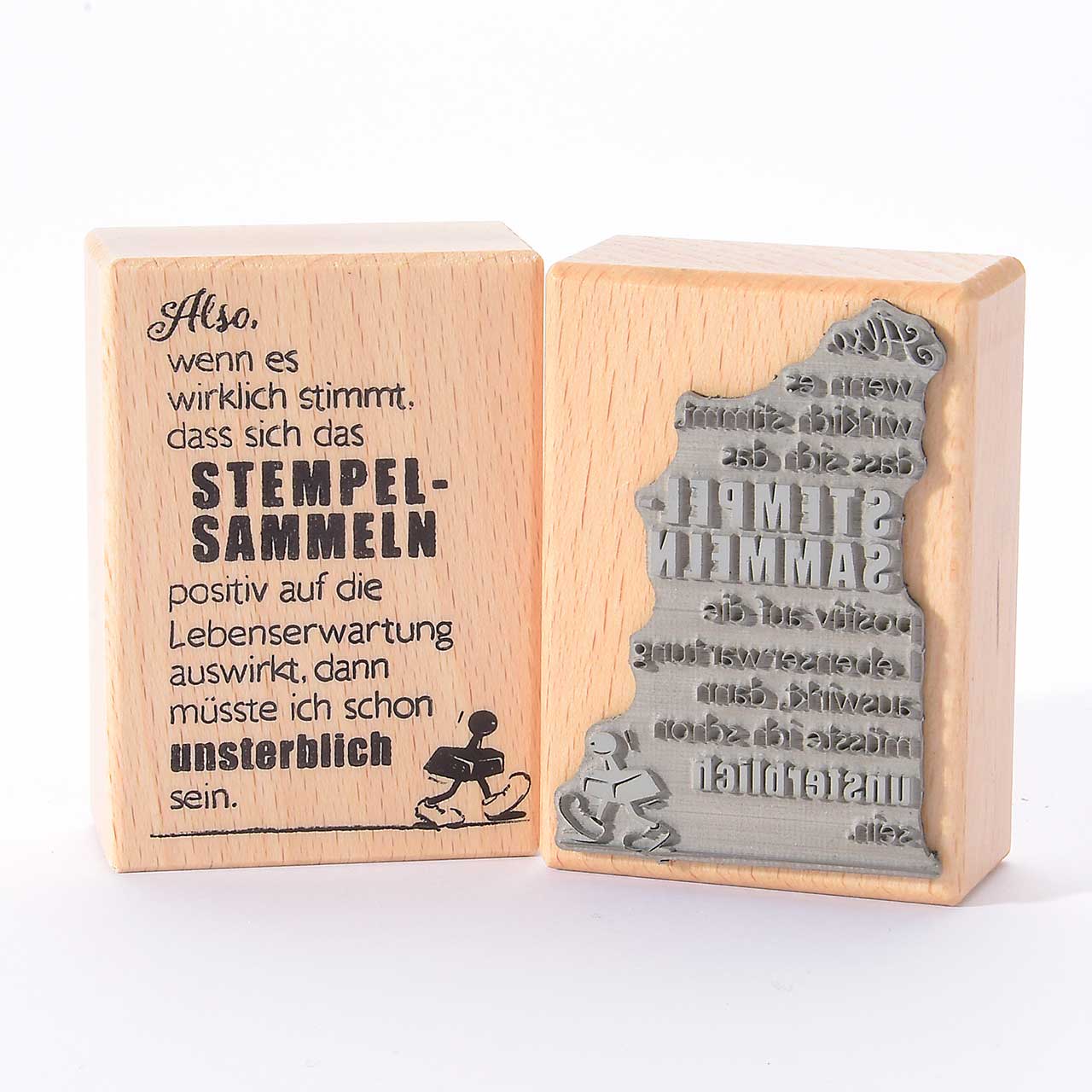 Motivstempel Titel: Also, wenn es wirklich stimmt, dass sich das Stempelsammeln positiv auf die Lebenserwartung auswirkt, dann müsste ich schon unsterblich sein.