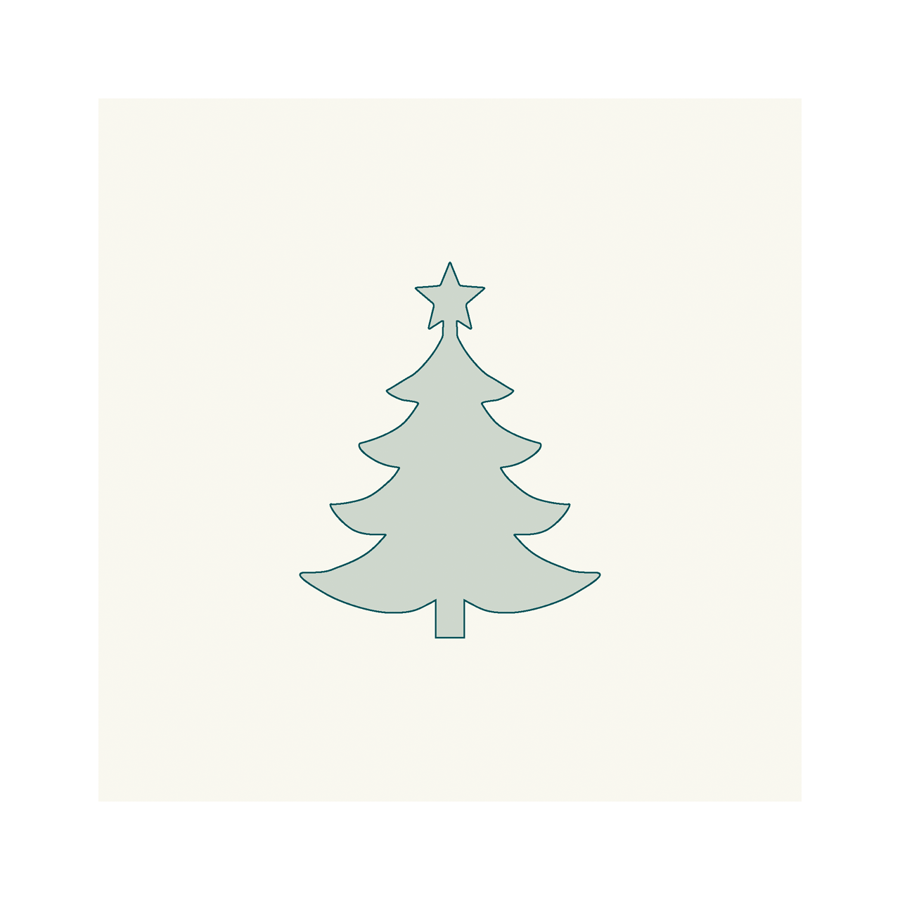 Grafische Schablonen - Weihnachtsbaum mit Stern