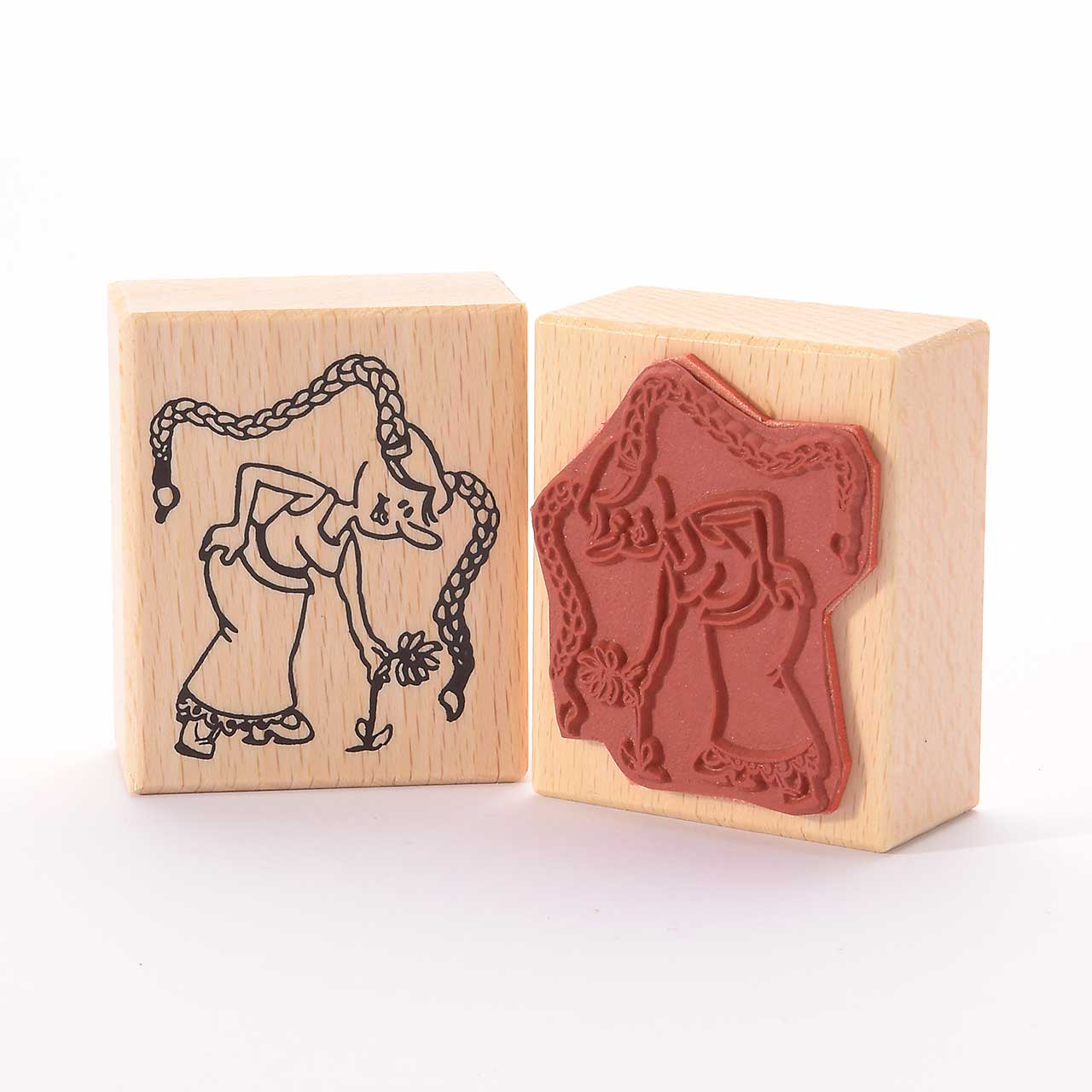 Motivstempel Titel: Rapunzel mit Blume