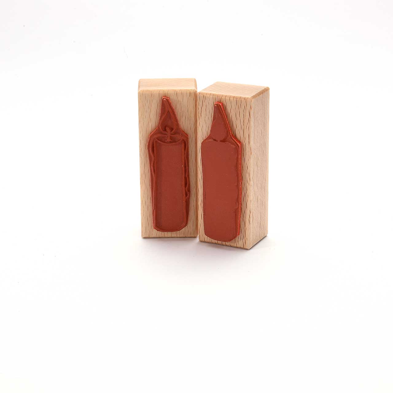 Motivstempel Titel: Kerze - Skizze und Fläche