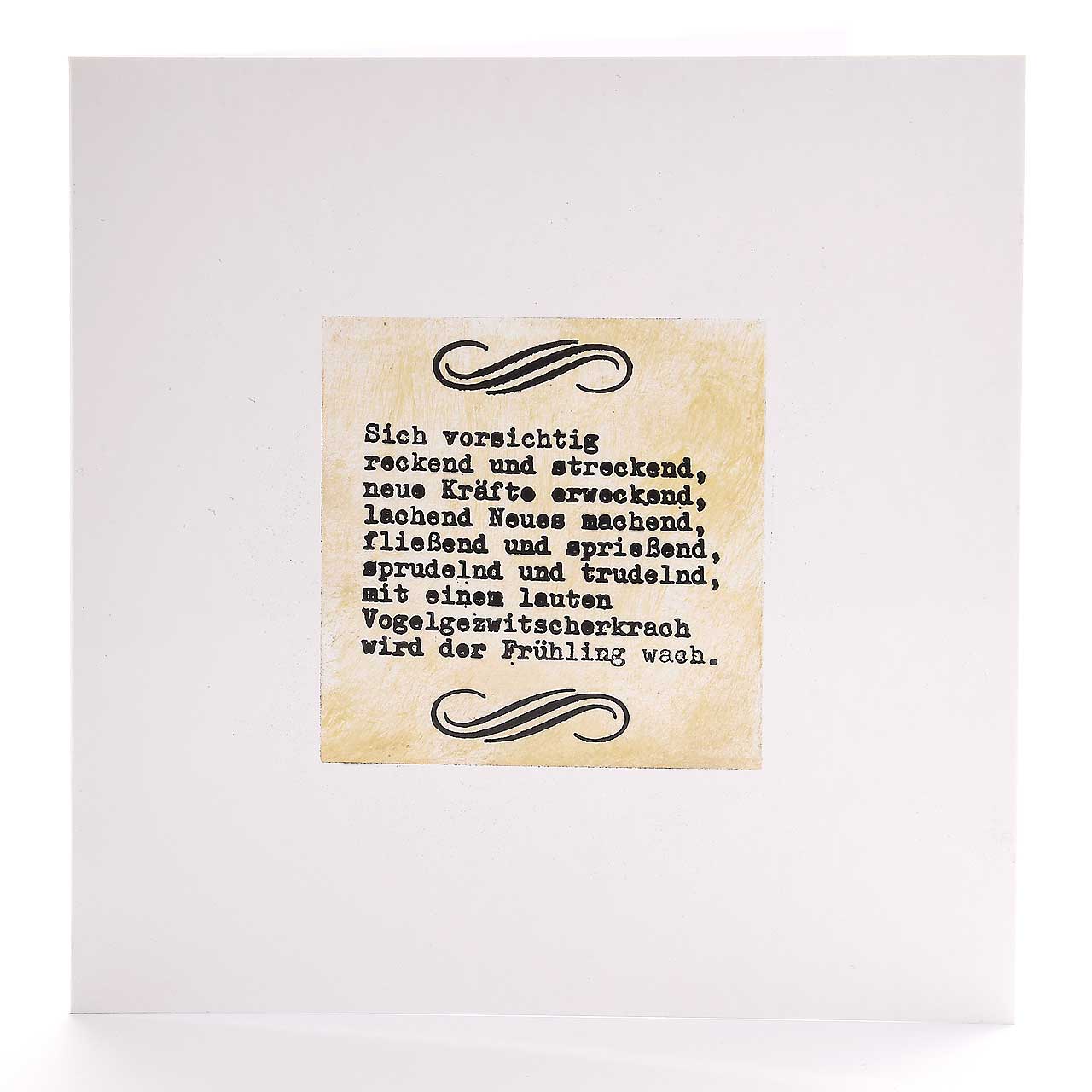 Sich vorsichtig reckend ...