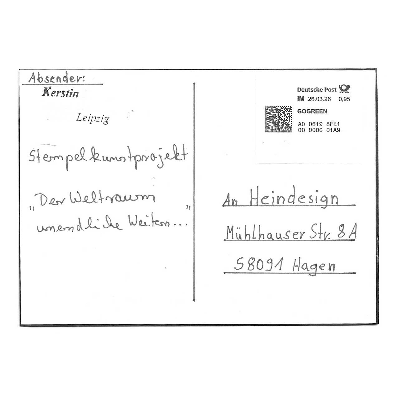 Das Welltall unendliche Weiten gestaltet von Kerstin aus Leipzig