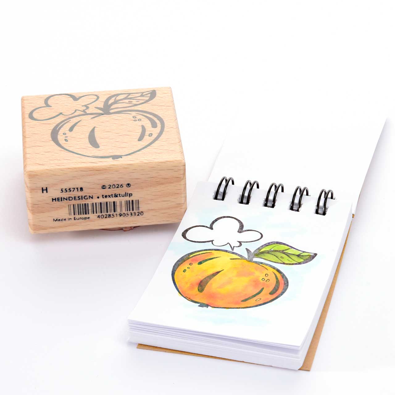 Motivstempel Titel: Es geht ans Eingemachte: Apfel bald Mus