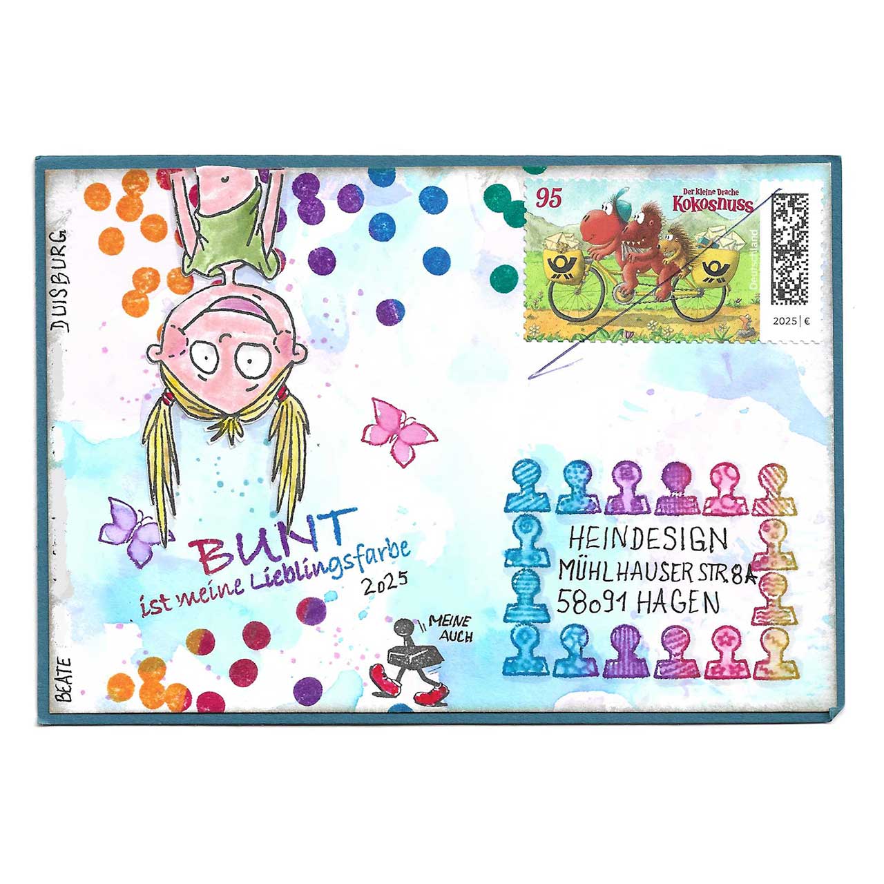 Stempeln ist bunt gestaltet von Beate aus Duisburg