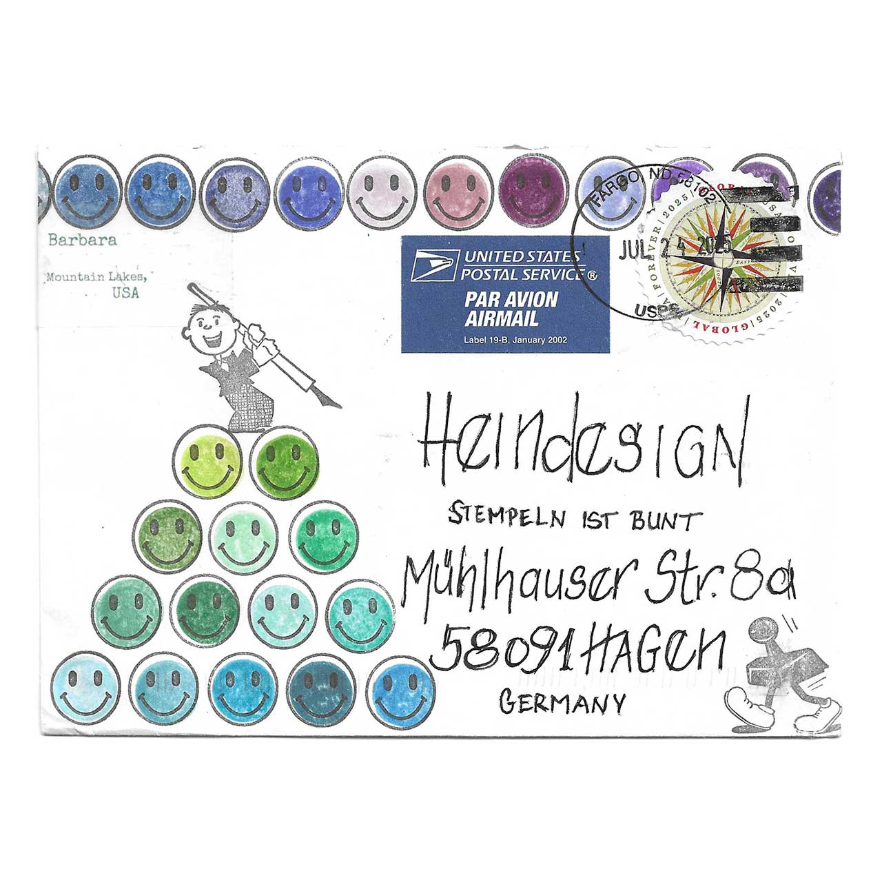 Stempeln ist bunt gestaltet von Barbara aus Mountain Lakes