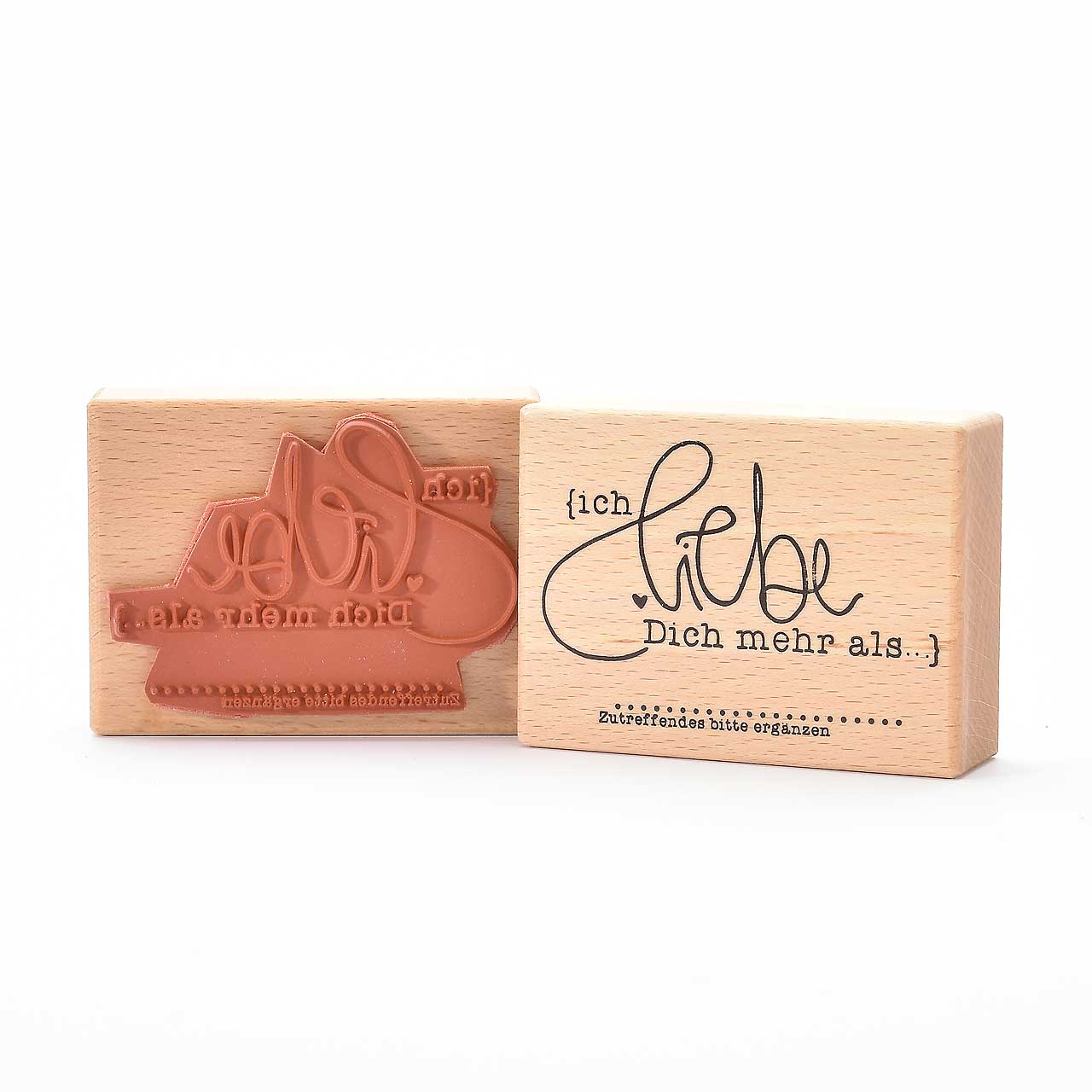 Motivstempel Titel: Ich liebe Dich mehr als