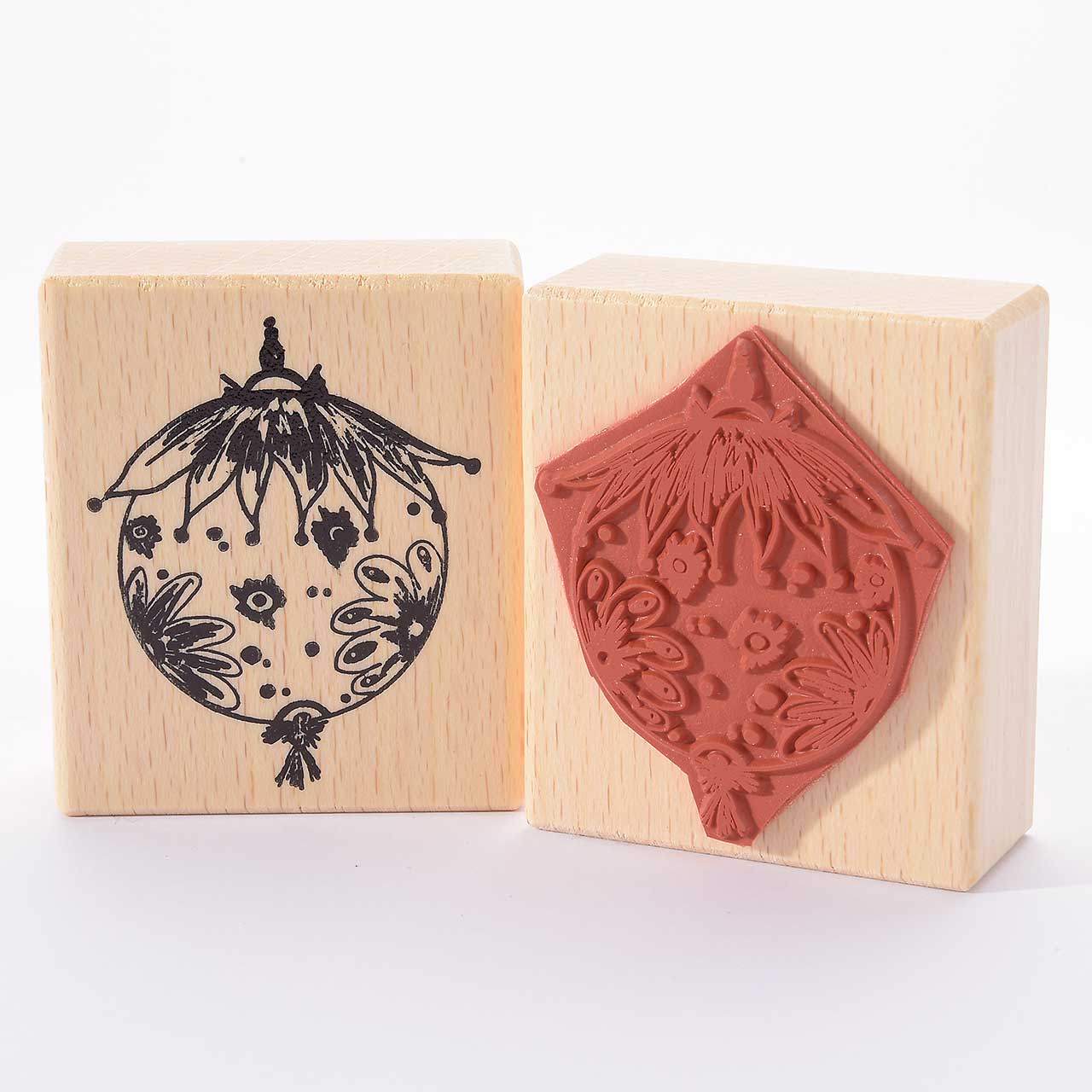 Motivstempel Titel: Christbaumkugel Blüten (groß)