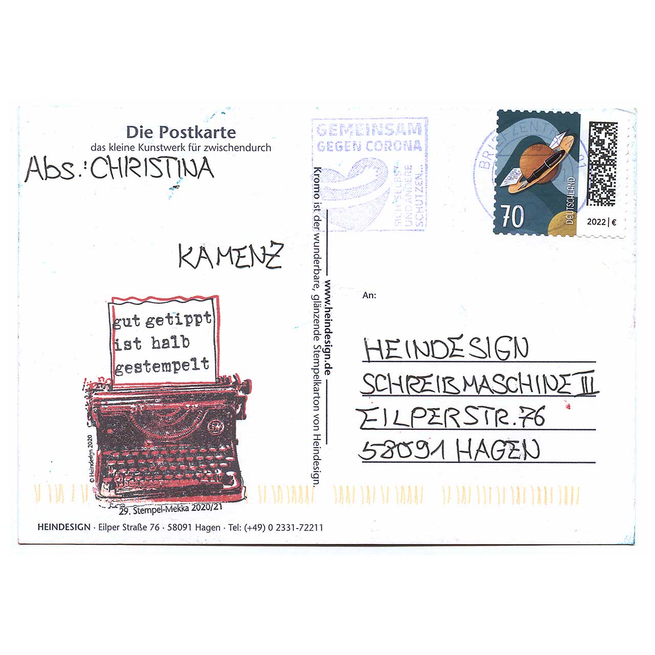 Die Schreibmaschine III gestaltet von Christina aus Kamenz