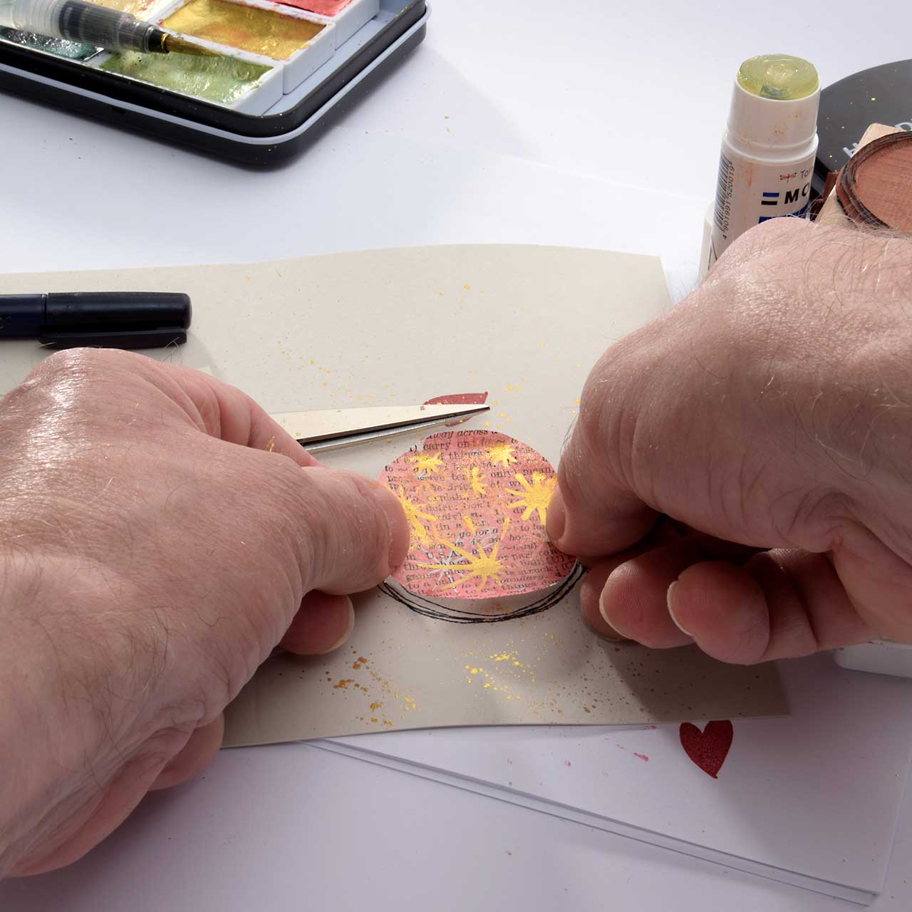 Collage mit Herz