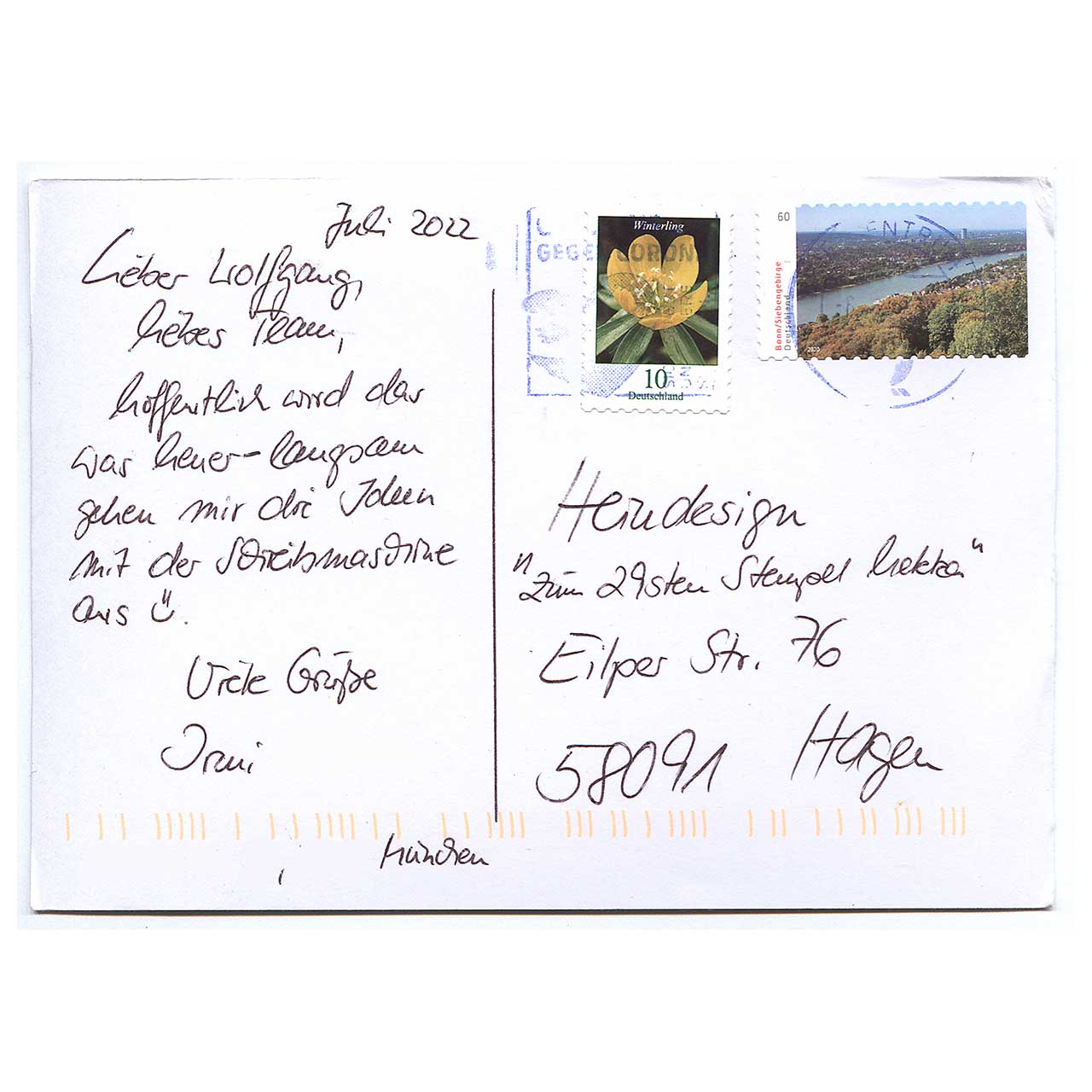 Die Schreibmaschine III gestaltet von Irmi aus München