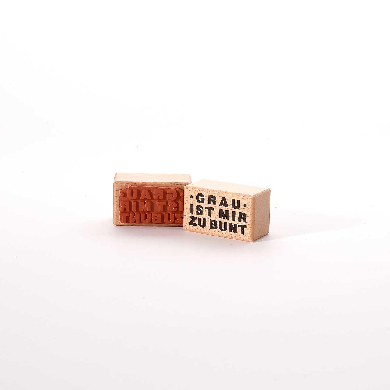 Motivstempel Titel: Grau ist mir zu bunt