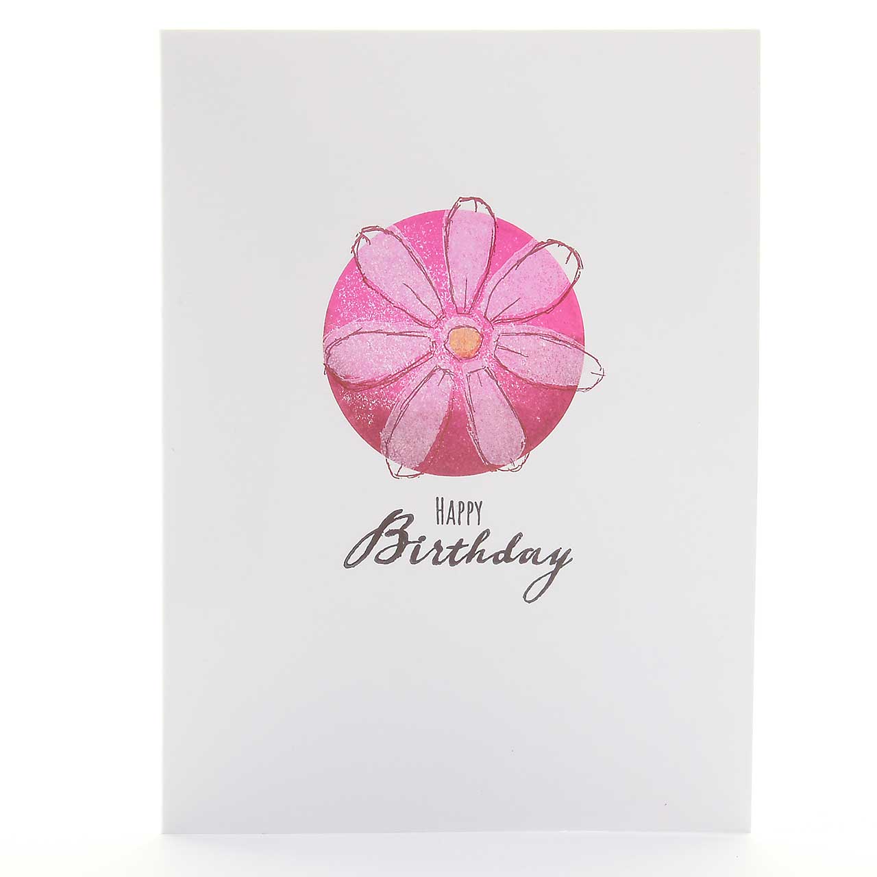 Happy Birthday mit Blüte