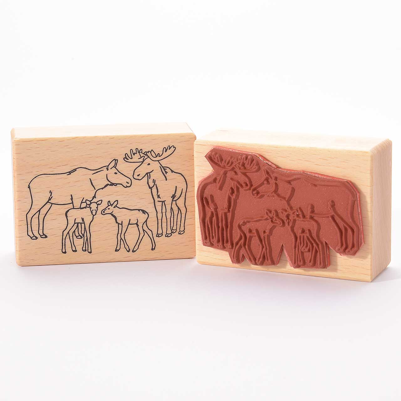 Motivstempel Titel: Familie Elch Motivstempel Titel: Familie Elch