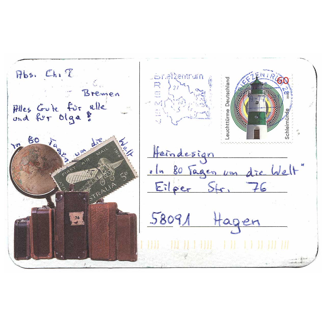 In 80 Tagen um die Welt gestaltet von Christa aus Bremen