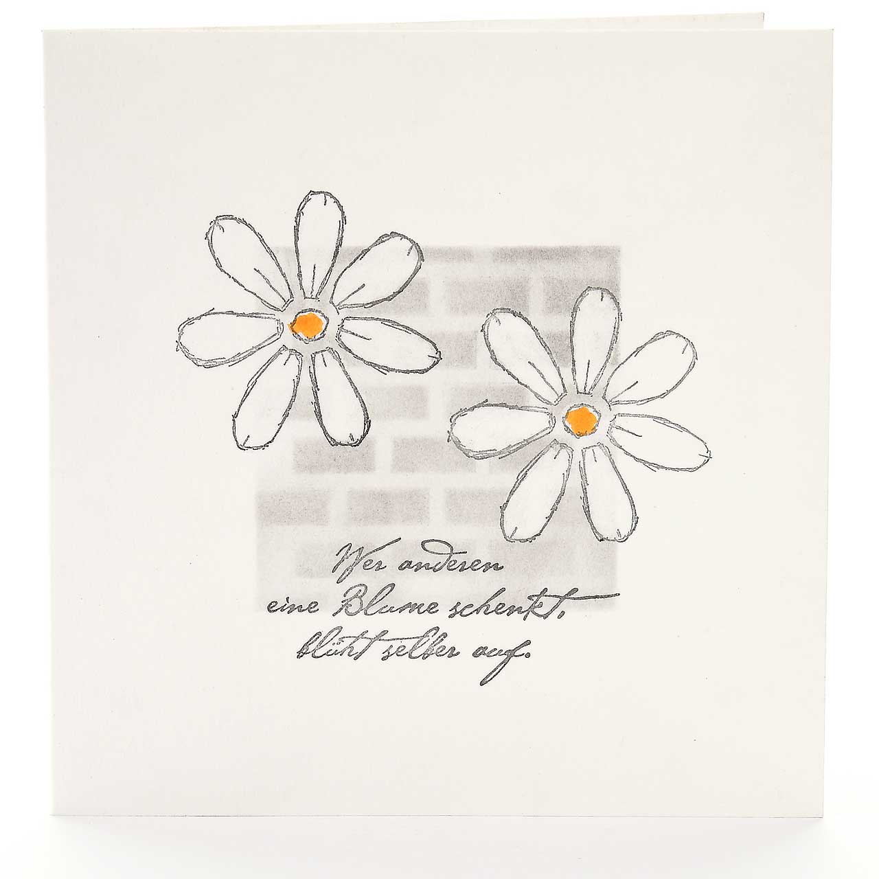 Wer anderen eine Blume schenkt ...