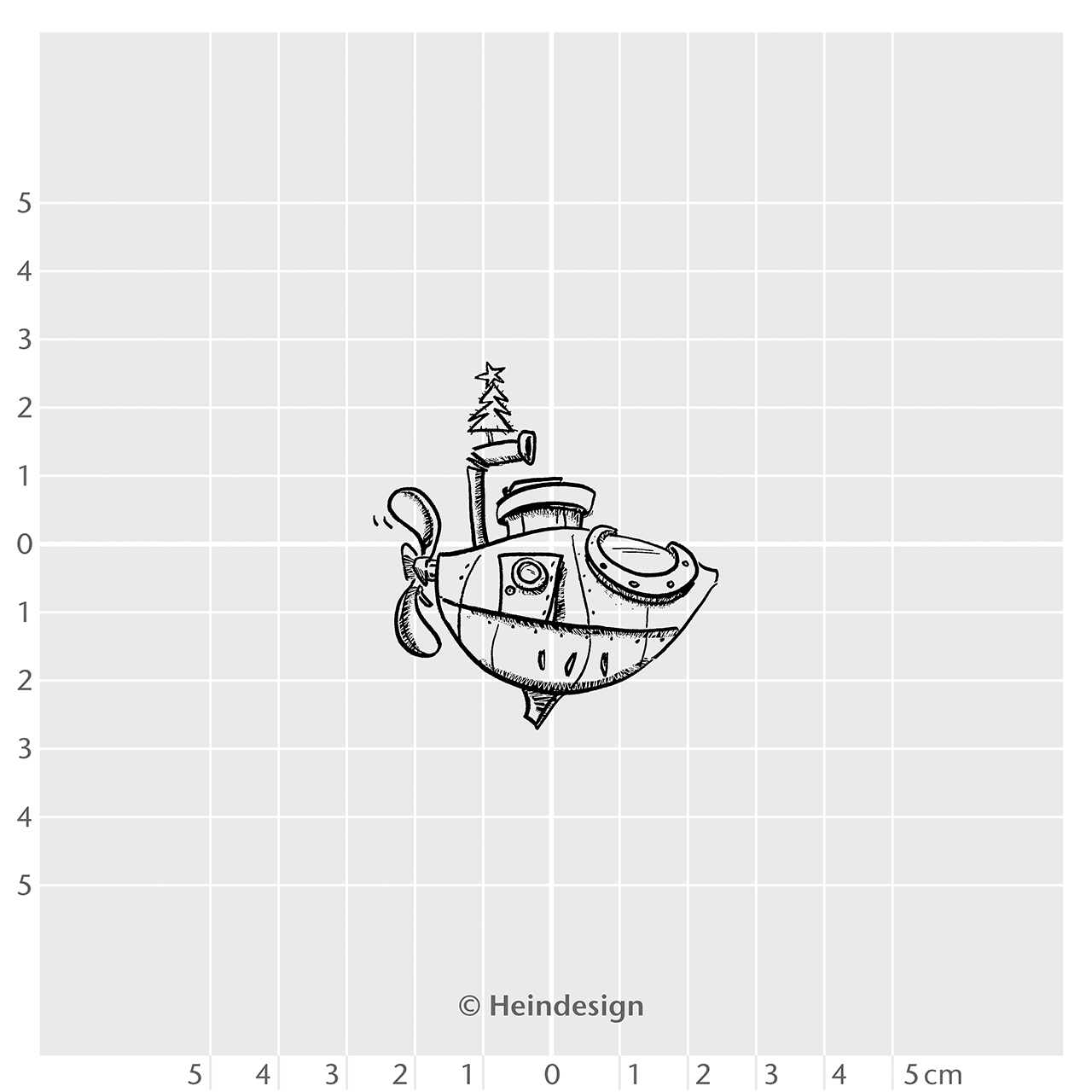 Motivstempel Titel: Weihnachts-U-Boot