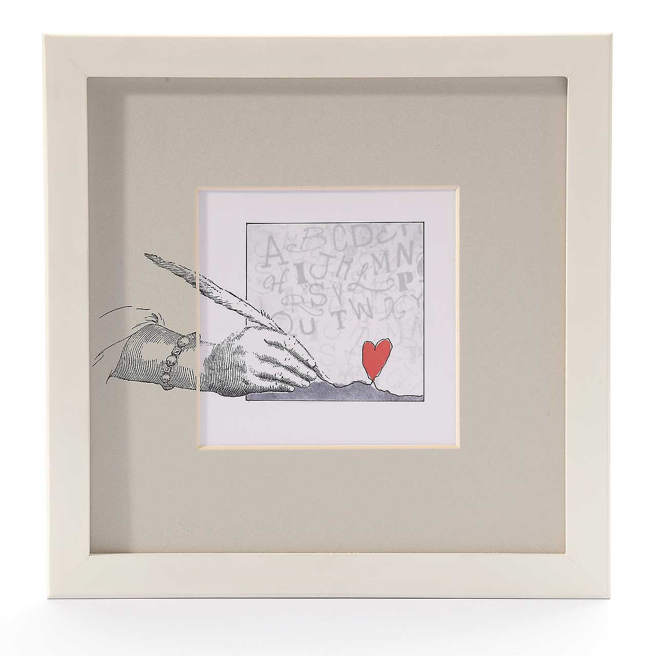 Hand und Herz gerahmt