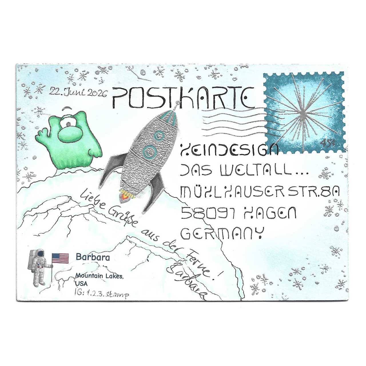 Das Welltall unendliche Weiten gestaltet von Barbara aus Mountain Lakes