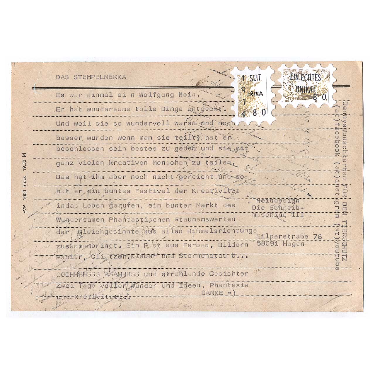 Die Schreibmaschine III gestaltet von Jenny aus Staßfurt
