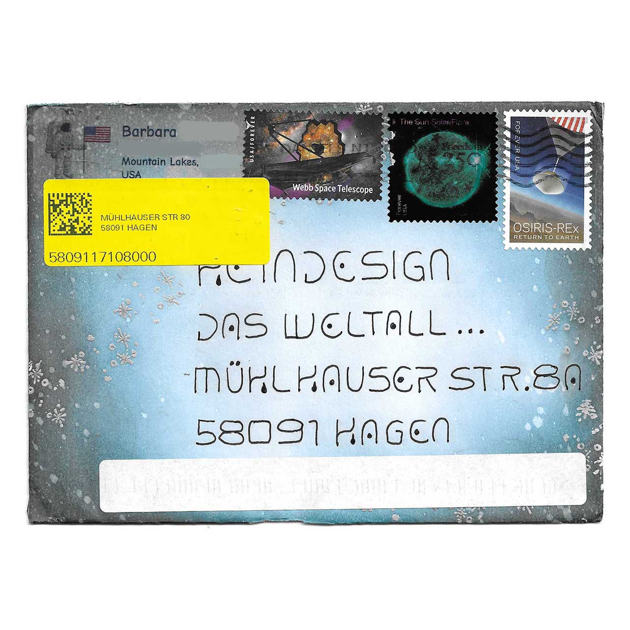 Das Welltall unendliche Weiten gestaltet von Barbara aus Mountain Lakes