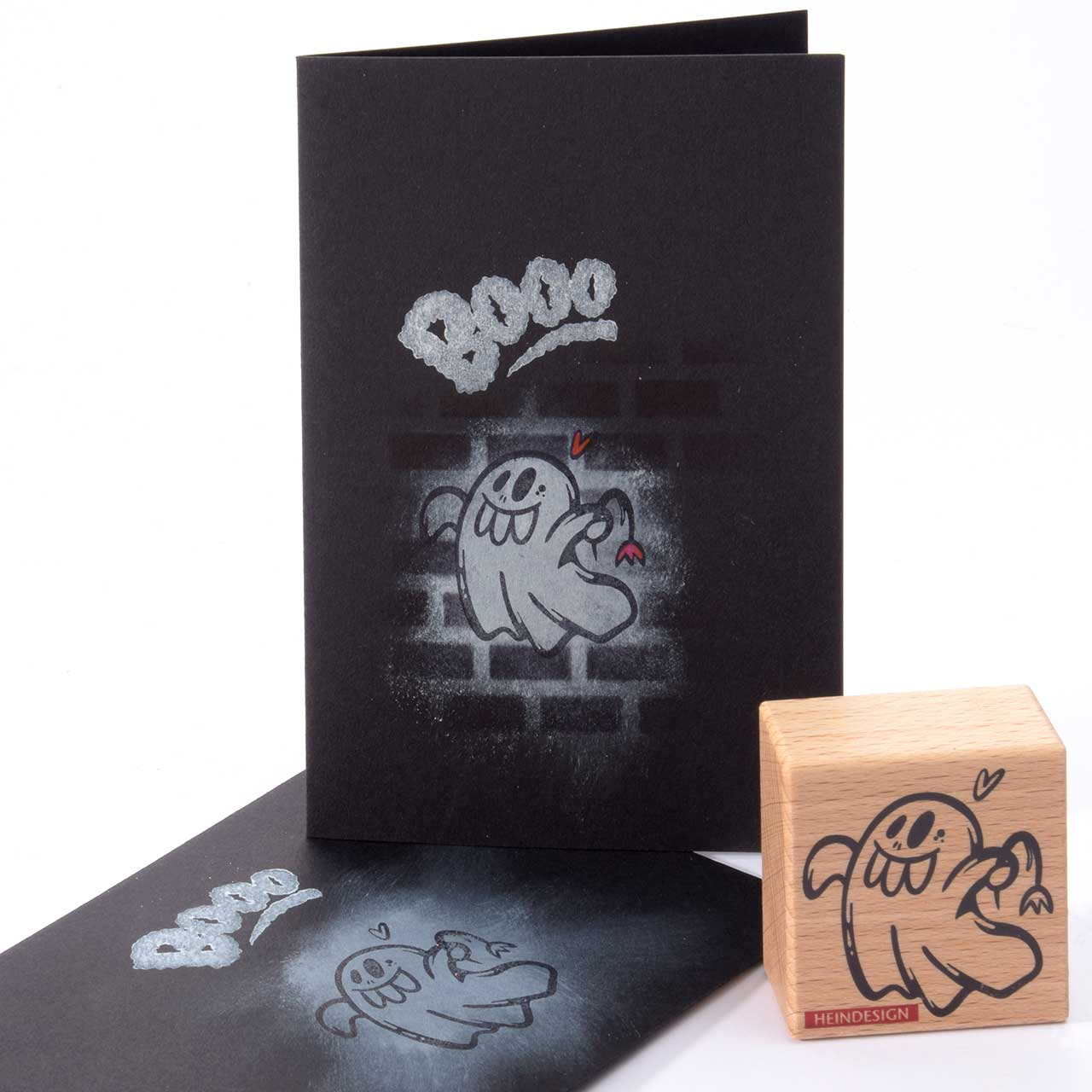 Motivstempel Titel: Halloween · Geisty mit Herz