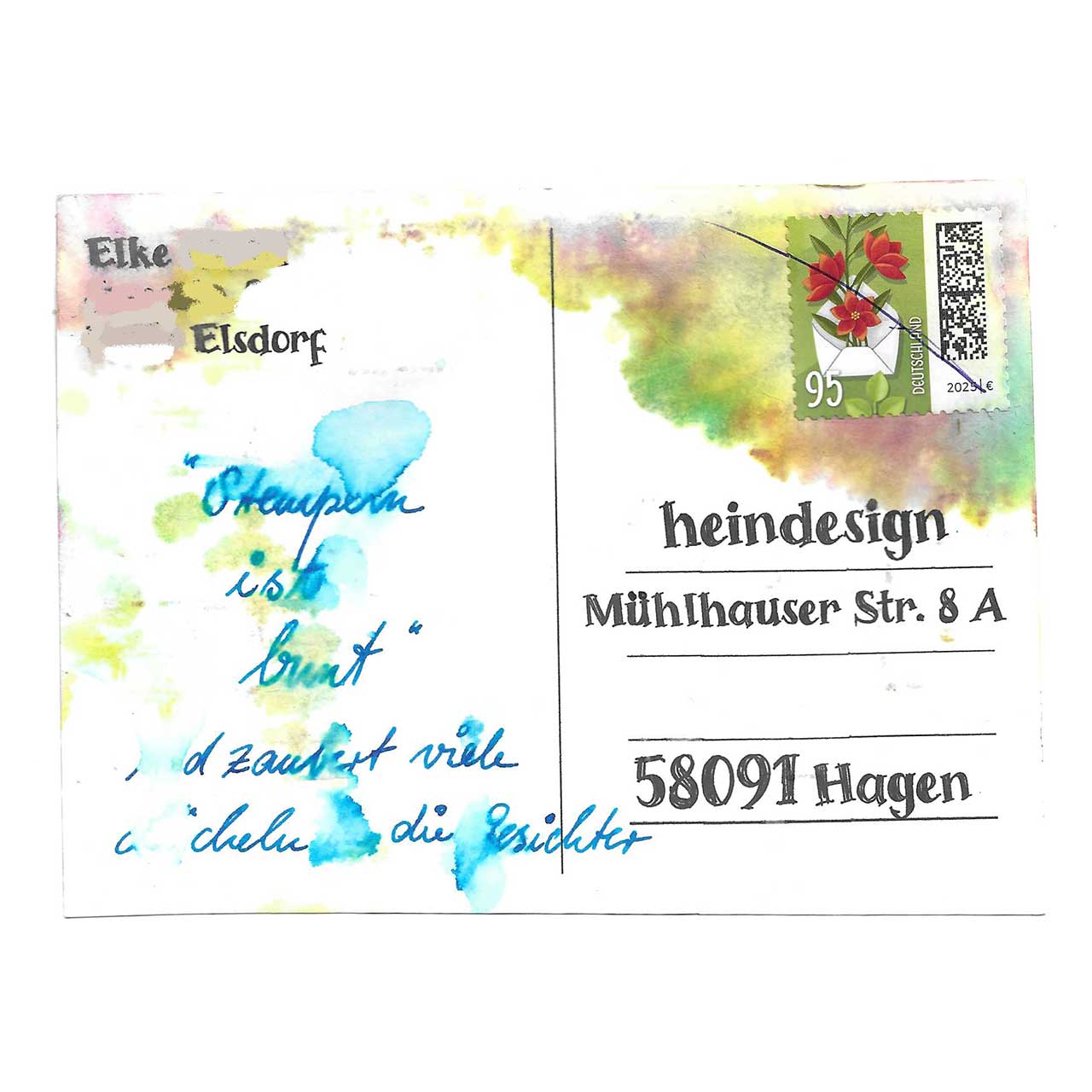 Stempeln ist bunt gestaltet von Elke aus Elsdorf