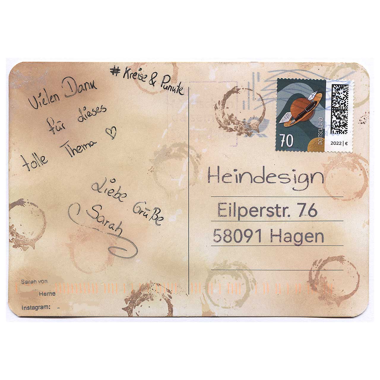 Kreisrund und bunt gestaltet von Sarah aus Herne