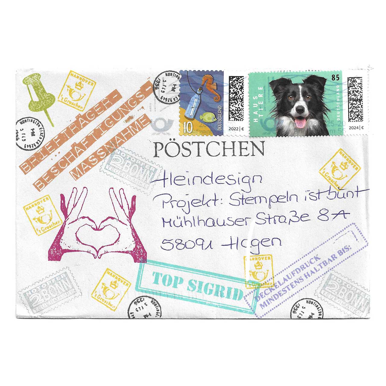 Stempeln ist bunt gestaltet von Monika aus Bingen