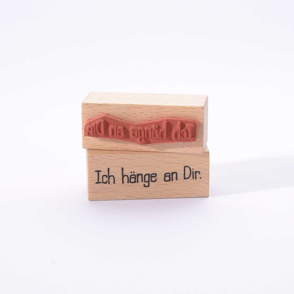 Motivstempel Titel: Ich hänge an Dir