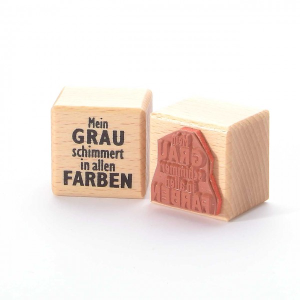 Motivstempel Titel: Mein Grau schimmert in allen Farben