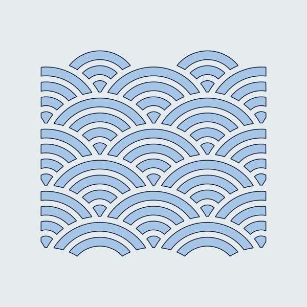 Kite-Schablonen - Große Wellen (110 x 100 mm)