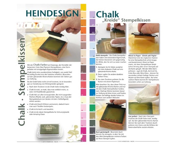 Info-Karte Chalk Kreide-Stempelkissen