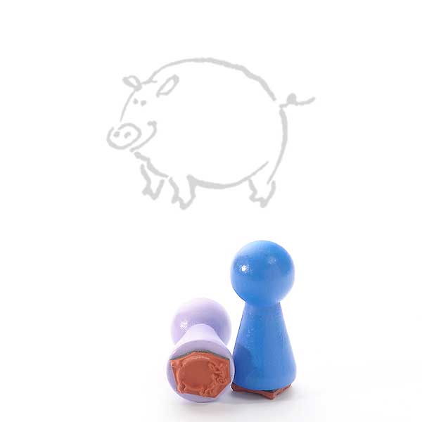 Motivstempel Titel: Ministempel · Schwein