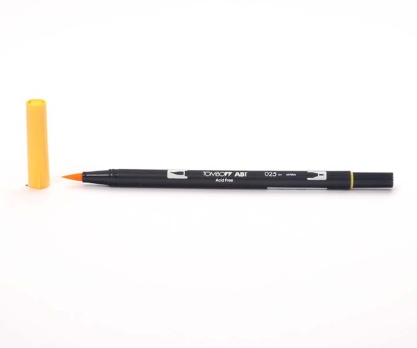 Tombow Dual Brush Pen - Light Orange - Hell Orange