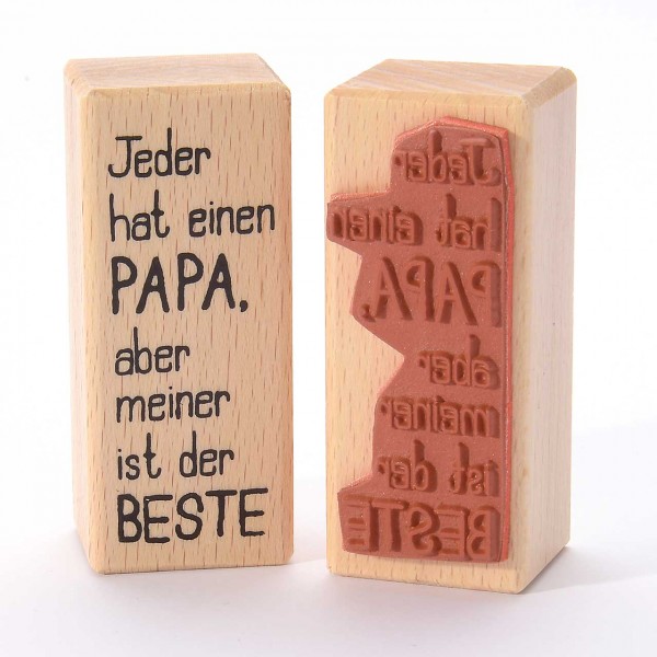 Motivstempel Titel: Jeder hat einen Papa, aber meiner ist der Beste