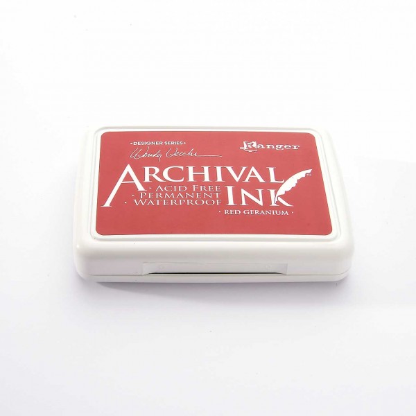 Ranger Archival Ink Stempelkissen - Red Geranium · rote Geranie