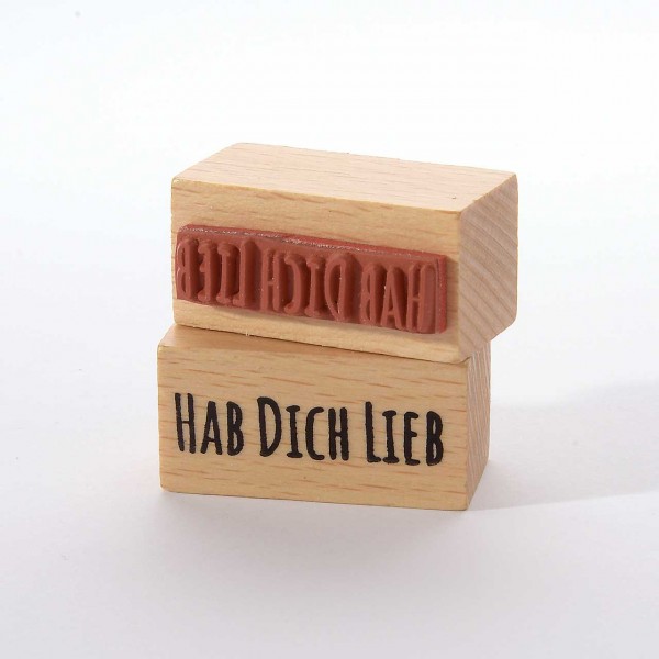 Motivstempel Titel: Hab Dich Lieb